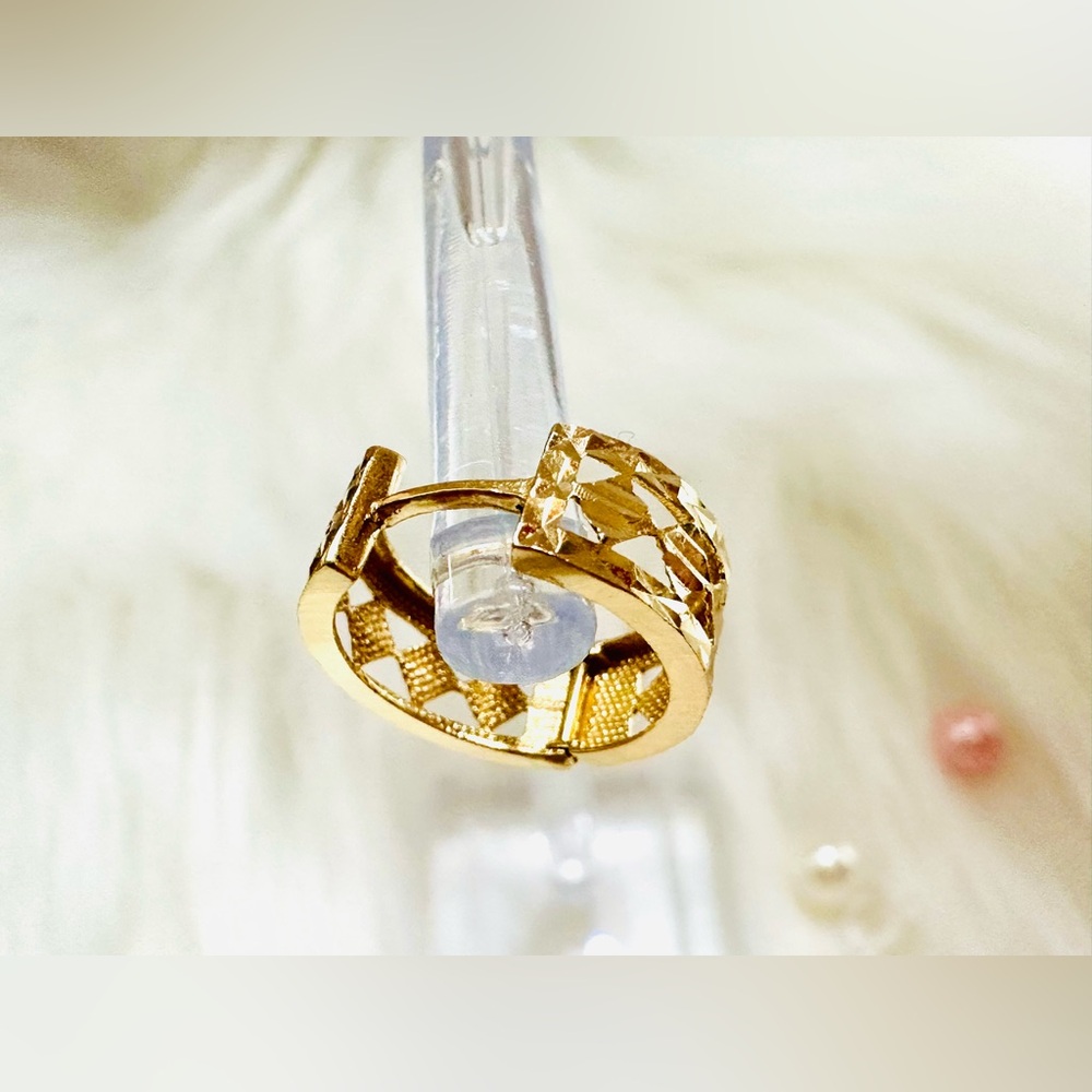 Diacut Earrings.  💛 Real 18(18k) Karat Solid Gold Jewelry - Picture 6 of 10